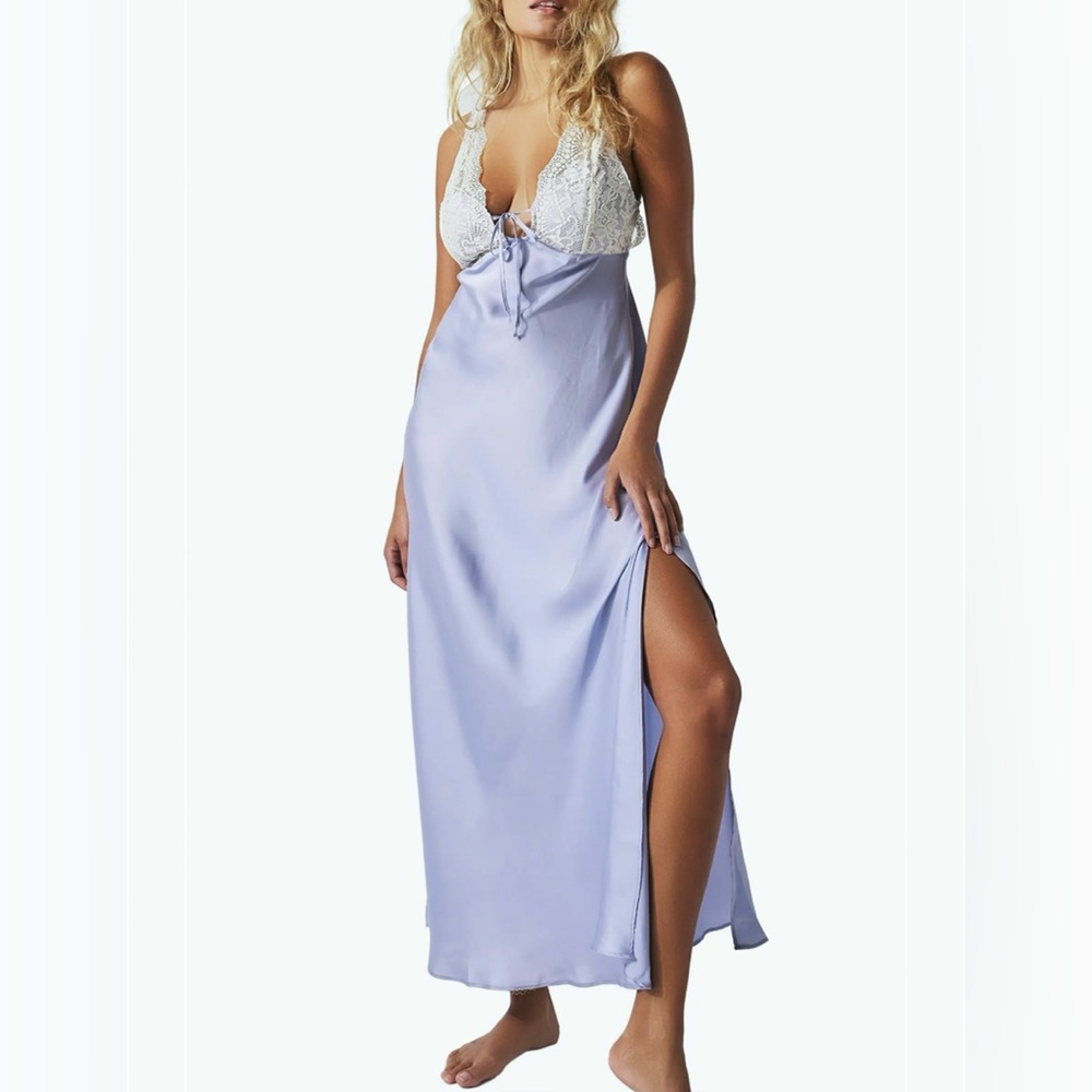 NWOT Free People Intimately CountrySide Maxi Lace Slip Dress Size Small